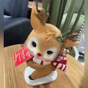 Christmas Reindeer with Gifts Retro Style Martha Stewart NWT Resin
